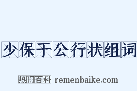少保于公行状组词是什么意思的图片